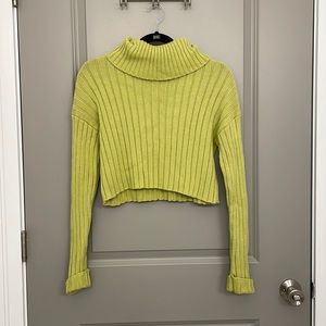 Lime Green Cropped Sweater